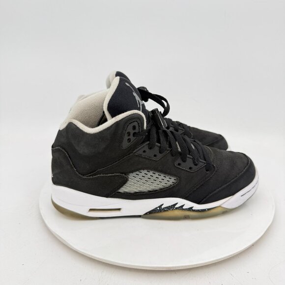 Nike Air Jordan 5 Retro Youth Size 7Y Women 8.5 440888-011 Moonlight Oreo Shoes - Picture 4 of 11